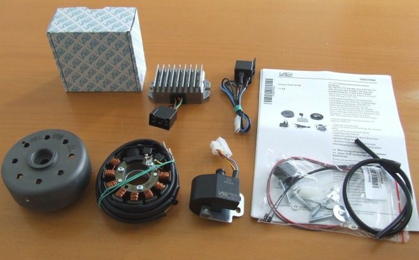 MZ TS 250-1 Vape / Powerdynamo Lichtmaschine + Zündung inkl. Akku, Glühlampen, Blinkgeber