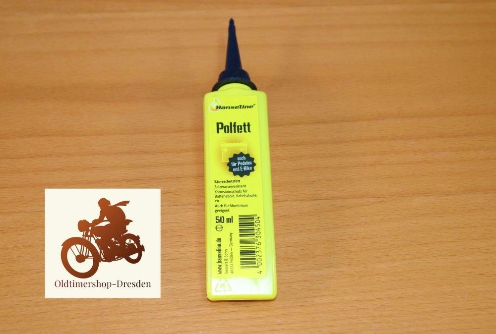 50ml Hanseline Polfett - Batteriepolfett für Motorrad, Oldtimer, Moped